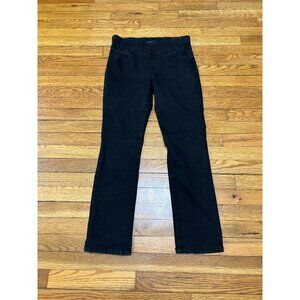 Gloria Vanderbilt Womens Amanda Pull On Jeans Sz 8 SHORT Black Stretch Denim